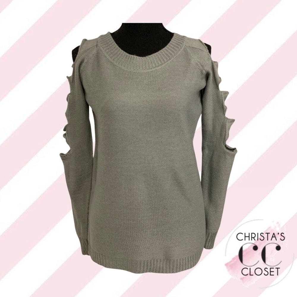 {2/$40} Brand NEW Grey Knit Sweater